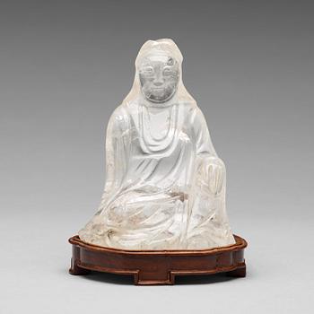 616. A rock chrystal figure, Qing dynasty.