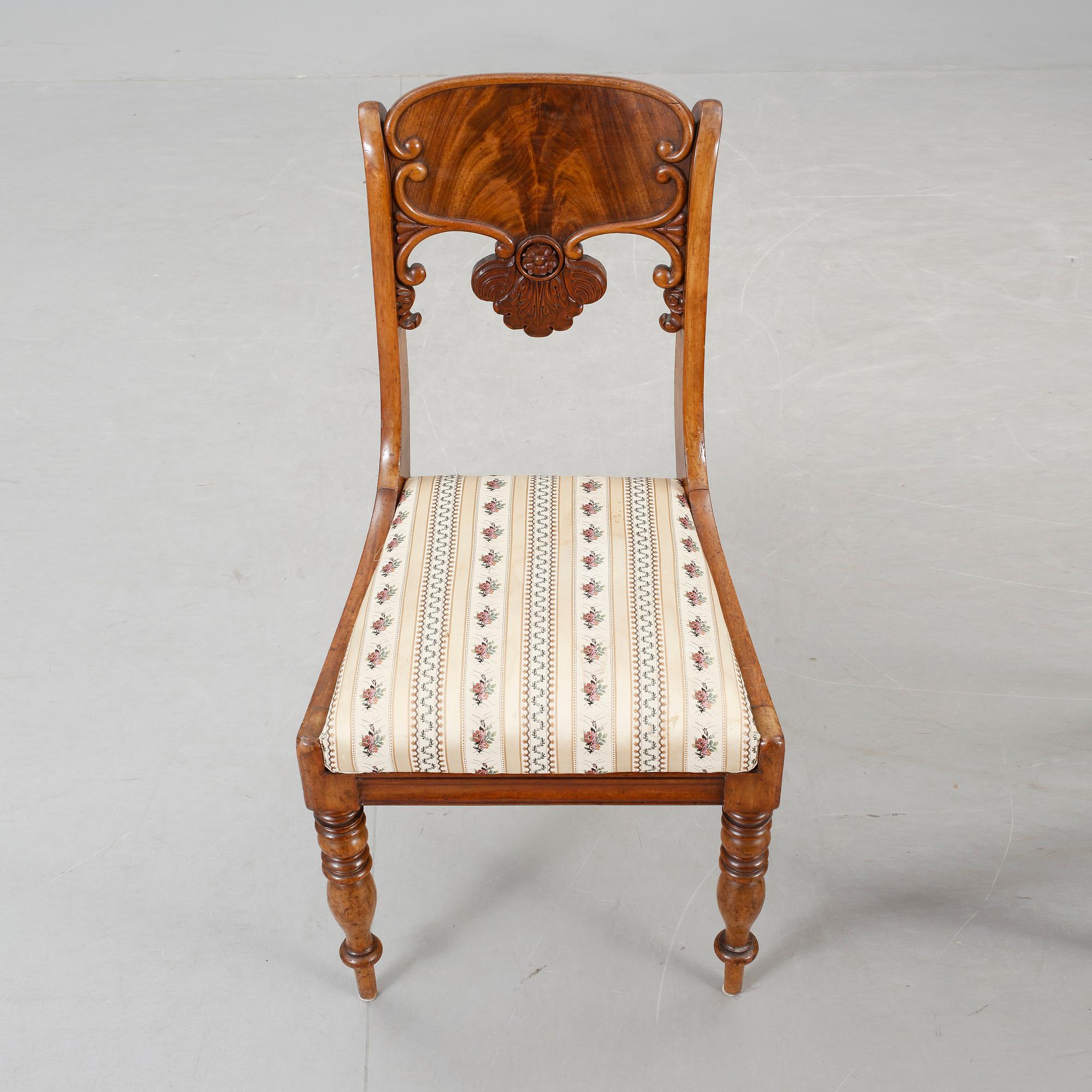 STOLAR, 8 st, empire, troligen Ryssland/Baltikum, 1800-tal.