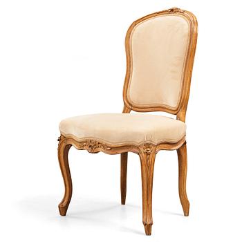 51. A Louis XV 18th century chair by Nicolas-Simon Courtois, master in Paris 1766.