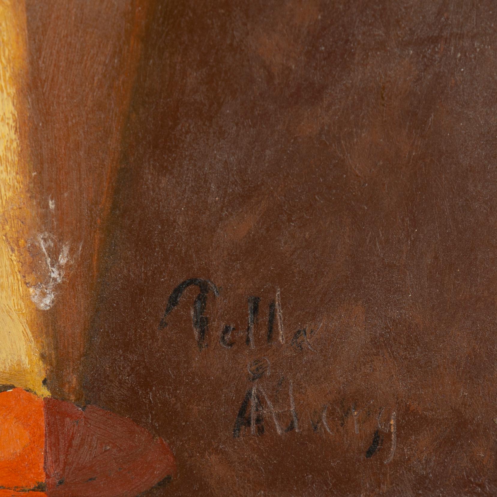 Pelle Åberg, oil on paper-panel, signed.