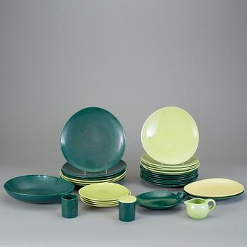 SERVISDELAR, 30 st, flintgods, "Colorado", Stig Lindberg, Gustavsberg, 1950/60-tal.