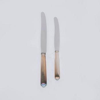W.A. Bolin, bestickuppsättning, 89 delar, silver, Stockholm 1938, gammal Fransk.