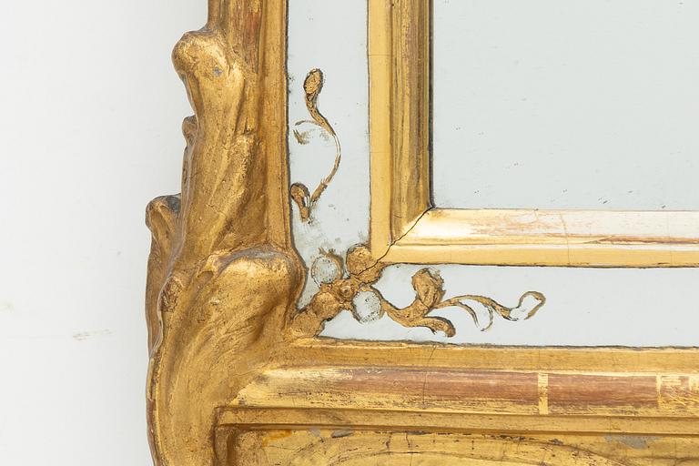Niclas Meunier, Spegel, av Nils Meunier (mästare i Stockholm 1754-97, kunglig hovspegelmakare 1769). Rokoko.
