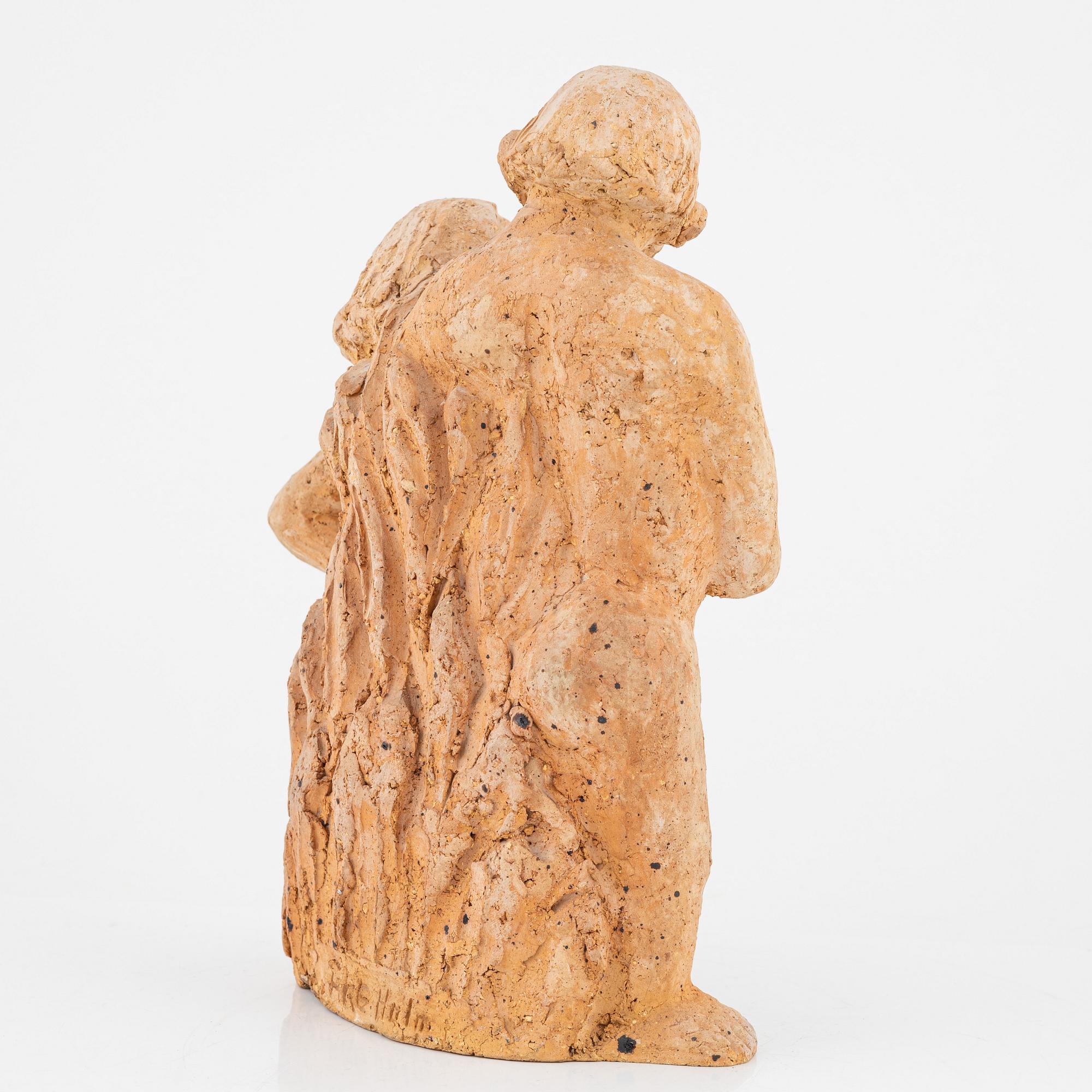 Åke Holm, figurin, lergods, signerad.