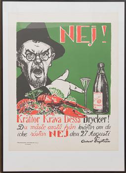 ALBERT ENGSTRÖM, efter "Nej! Kräftor kräva dessa drycker", 1900-talets senare del.