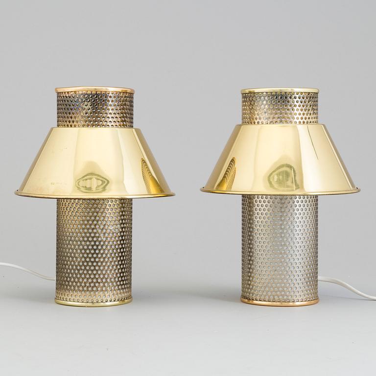 HANS-AGNE JAKOBSSON, bordslampor, ett par, troligen 1960 / 70-tal.