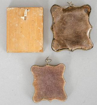 MINIATYRER, 3 st, 1800/1900-tal.