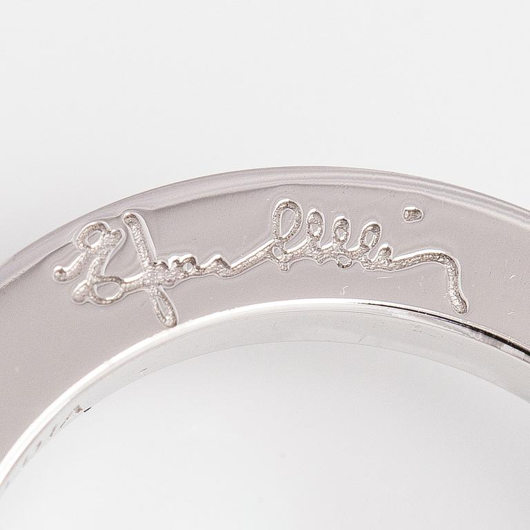 Efva Attling, ring, fasettslipad akvamarin, 18K vitguld.