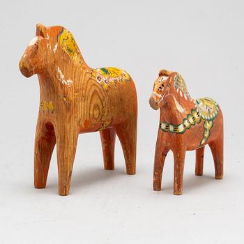 Two wooden horses. First half of the 20th century.