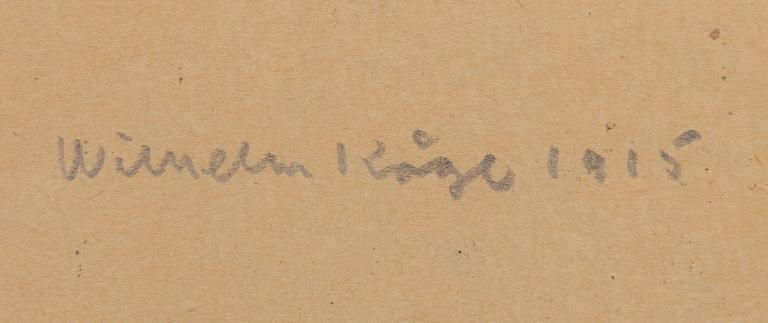 Wilhelm Kåge, a  set of two linocuts, signed and dated 1915-18.