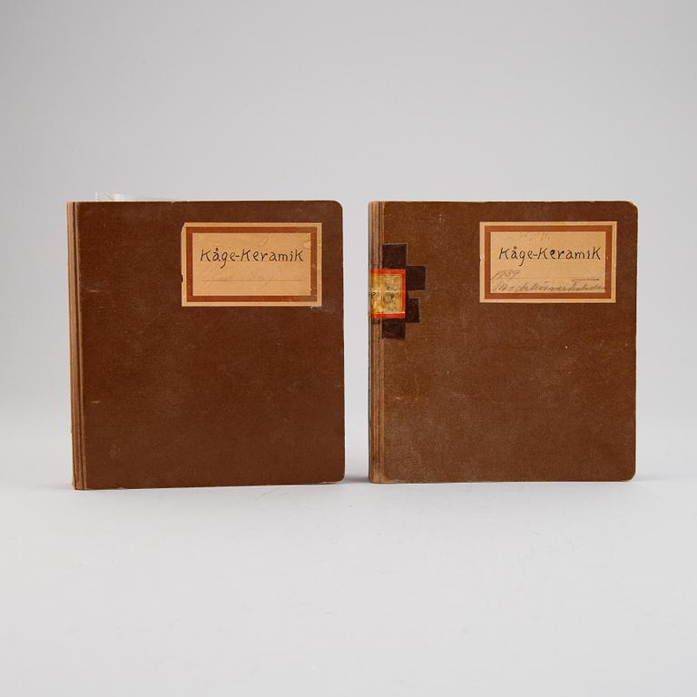 Wilhelm Kåge, two catalogues with models from Gustavsberg 1939.