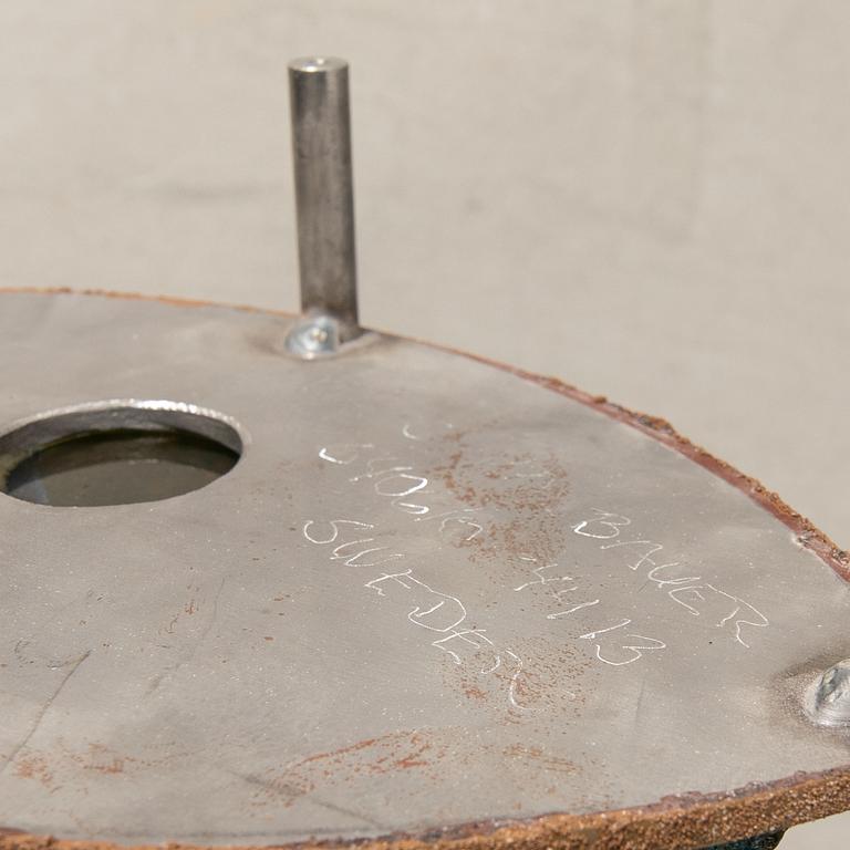 Kjell Engman, "Man in Trenchcoat", unique sculpture, from the series "Catwalk", cast glass, Kosta Boda.