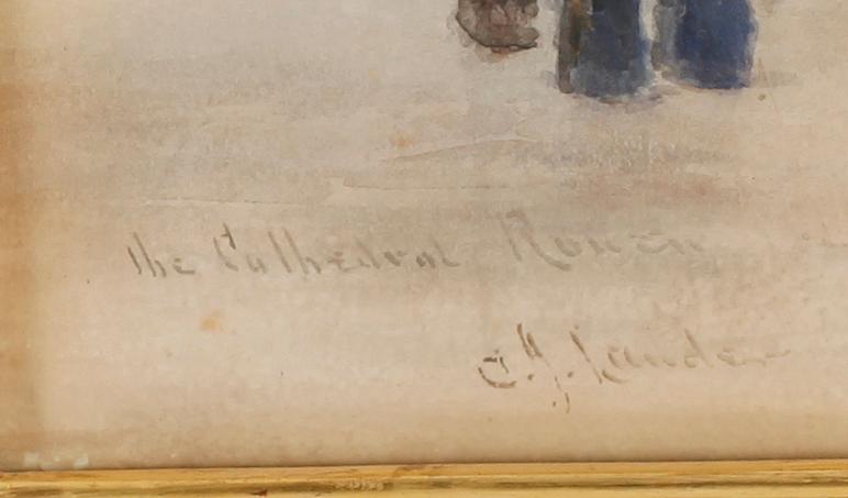 CHARLES JAMES LAUDER, akvarell, sign.