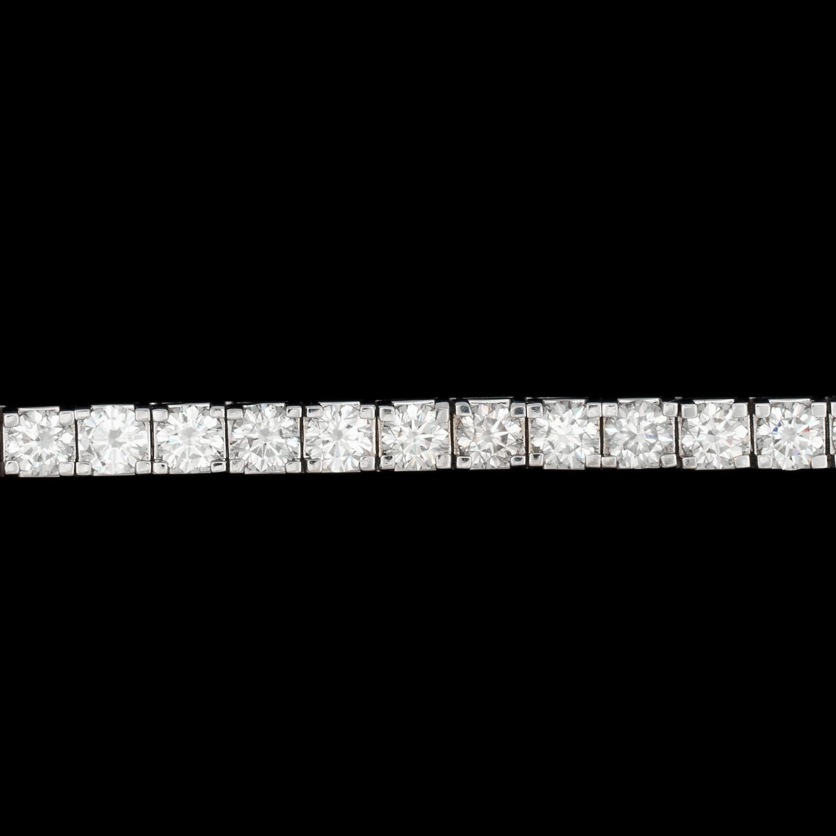 A brilliant cut diamond bracelet, tot. app. 16 cts.