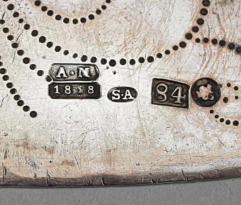 SOCKERTOPPYXA, silver, möjligen Samuel Arnd, S:t Petersburg, Ryssland 18?8.