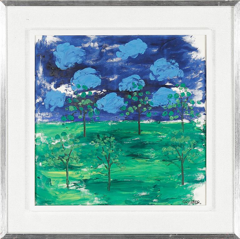 GUNNAR GREIBER, olja på duk, signerad.