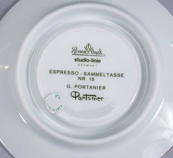 MOCCAKOPPAR, 7(8) st, porslin, Rosenthal, 1900-talets slut.
