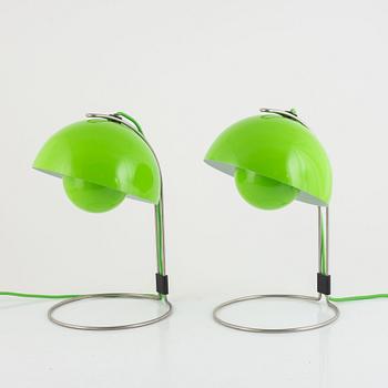 Verner Panton, a pair of table lamps, "Flower Pot", Teodan, Denmark, 21st century.