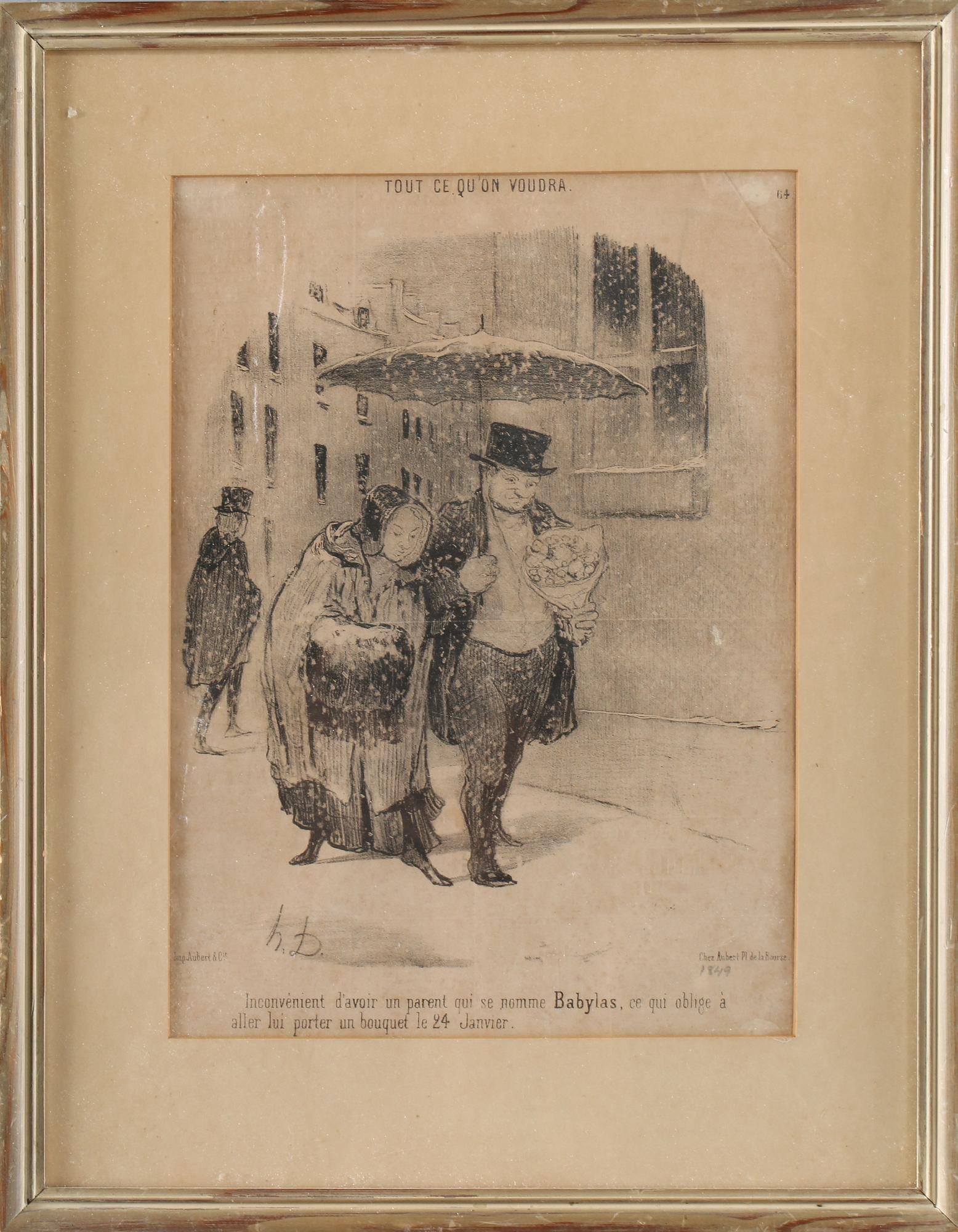HONORÉ DAUMIER, grafiska blad, 3 st, delvis signerade och numrerade.