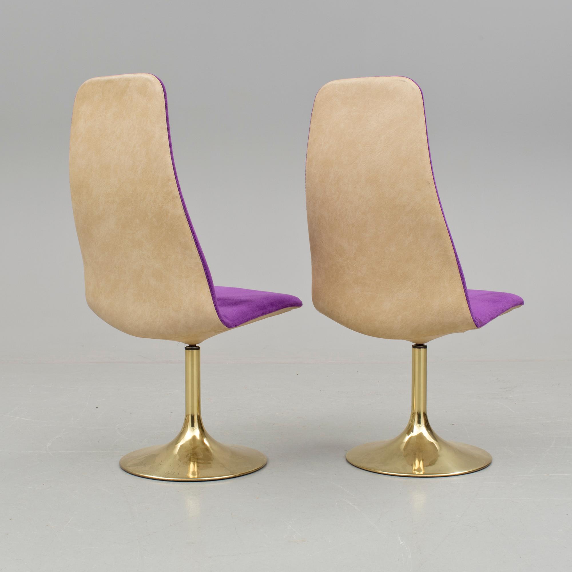 STOLAR, 2 st, "Viggen" Johanson Design AB, Markaryd, 1980-tal.
