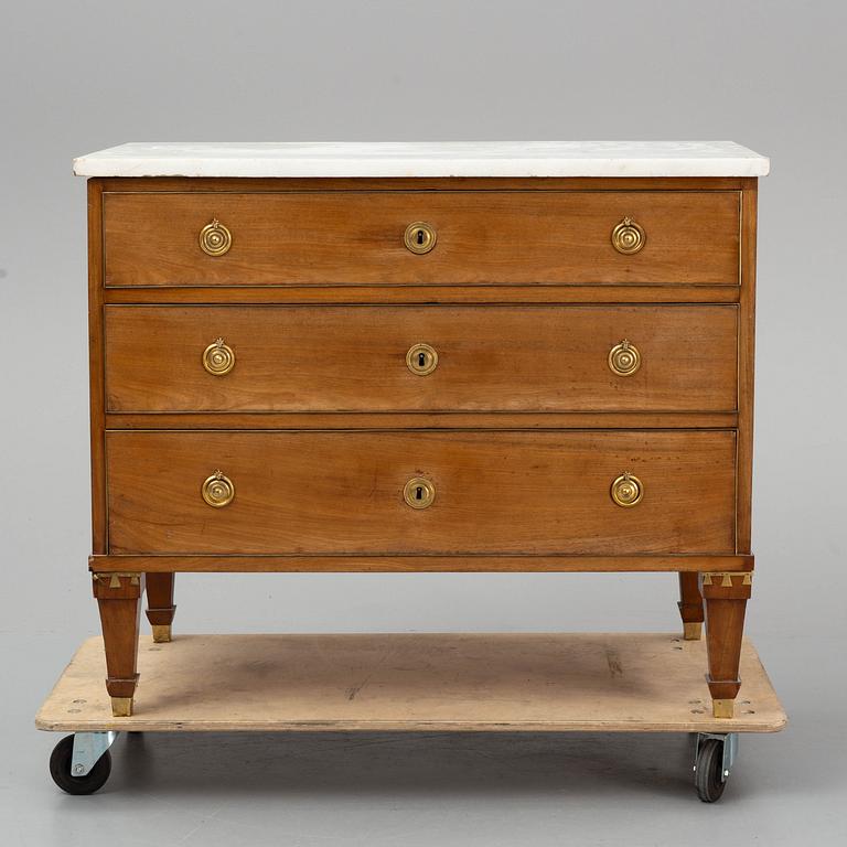 A late gustavian chest of drawers, late 18th century.