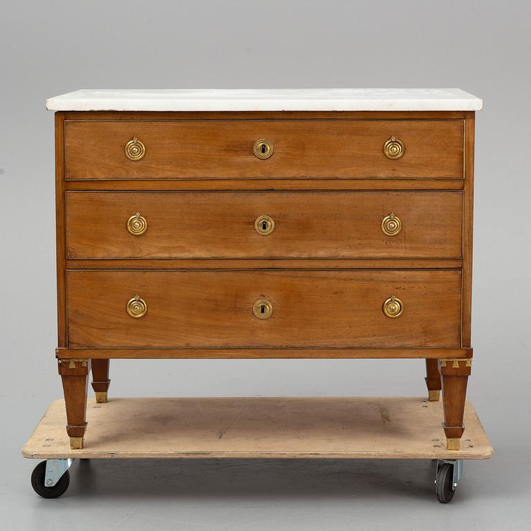 A late gustavian chest of drawers, late 18th century.