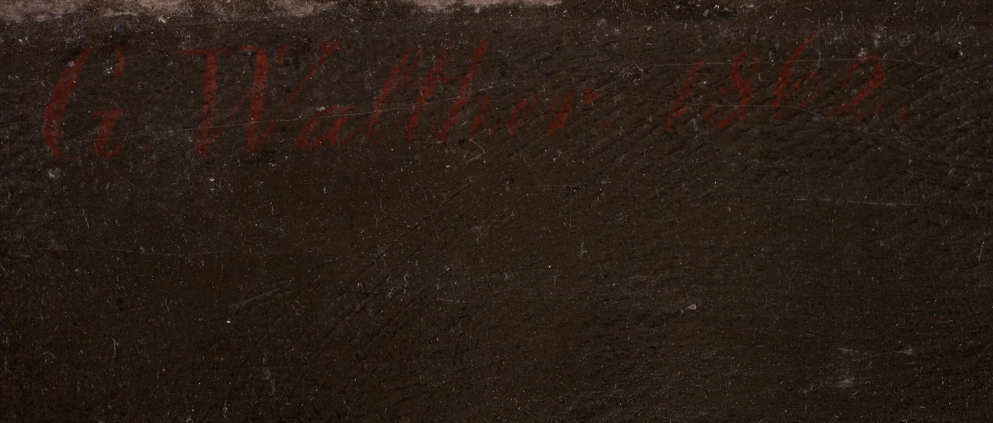 GUSTAVE WALTHER, olja på duk, signerad och daterad 1862.