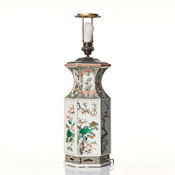 A famille verte vase, Qing dynasty, 19th century.