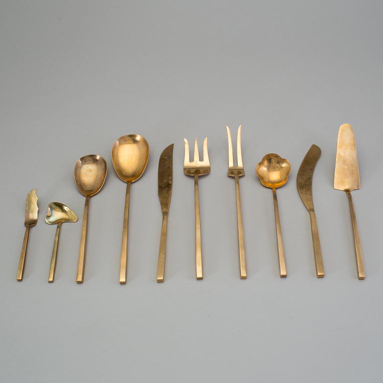 BESTICK, 67 stycken, mässing, 1900-talets andra hälft.