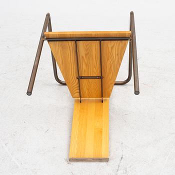 Jonas Bohlin. Armchair, wood and steel tubing, "Concrete", Källemo, Värnamo.