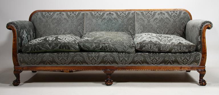 SOFFGRUPP, 4 delar, Chippendalestil, 1930/40.