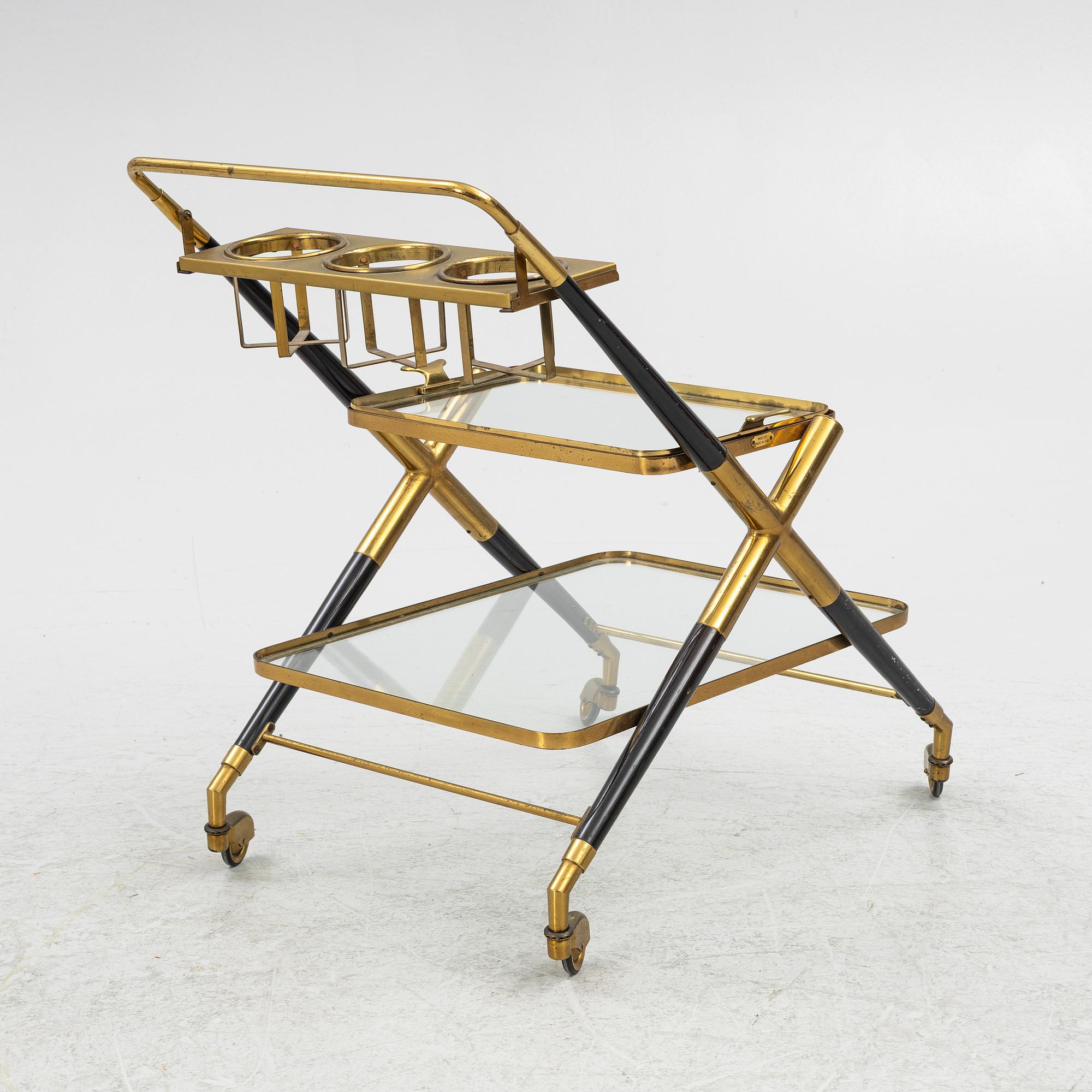 Cesare Lacca, serving cart, Italy 1950s.