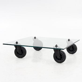 Gae Aulenti, Coffee table, "Table with Wheels", Fontana Arte, Italy late 20th century/21st century.