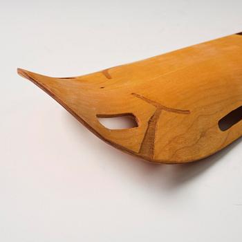 Charles & Ray Eames, a molded plywood leg splint model "S2-1790" with original packaging, Evans Products, USA, 1940s.