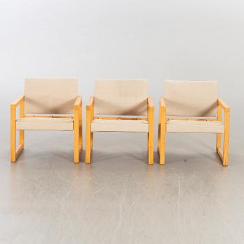 KARIN MOBRING, 3 EASY CHAIRS "DIANA" FOR IKEA.