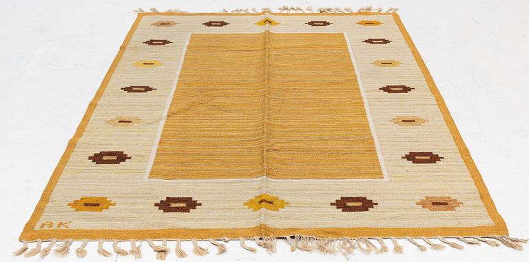 Aina Konge, attributed to, flat weave, signed AK, approx. 245 x 170 cm.