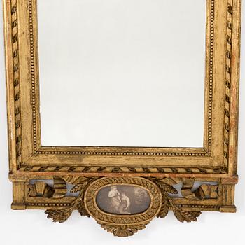 Spegel, gustaviansk, Göteborgs hallstämpel. 1700-talets slut.