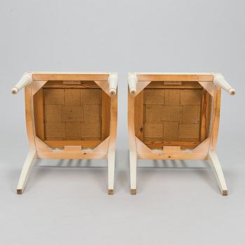 Chairs, 6 pcs, Gustavian style, later half of the 20th century.