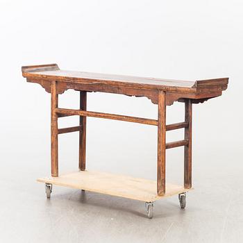 A Chinese wooden altar table, alter part of the 19th century/early 20th century.