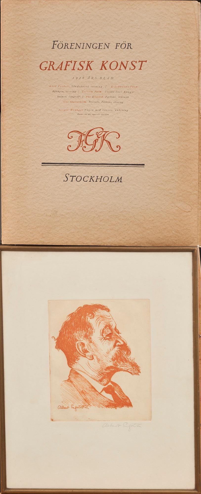 FÖRENINGEN FÖR GRAFISK KONST. 1926, 1927, 1924 och 1925. Tot 17 blad.