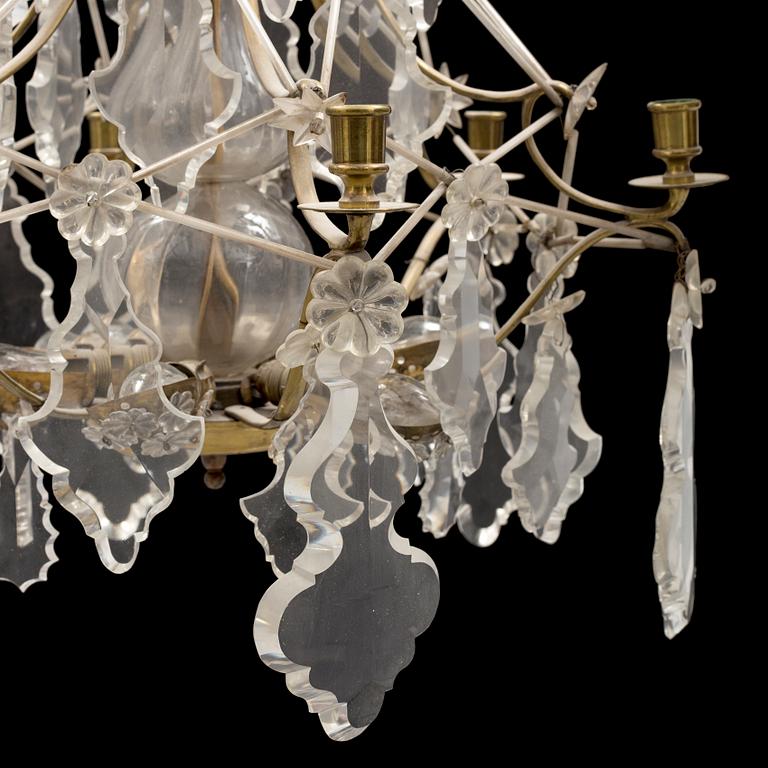 A 20th century Rococo style chandelier.