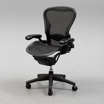 A 'Aeron' office chair by Herman Miller.