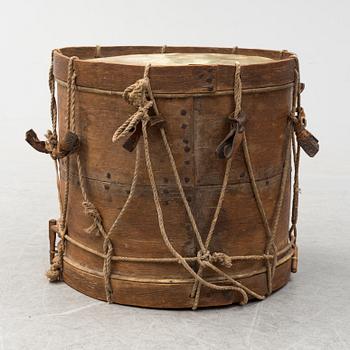 A SWEDISH VILLAGE DRUM, 18TH CENTURY.