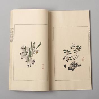 SHIZHUZHAI JIANPU, "Ten Bamboo Studio Manual of Painting and Calligraphy", fyra volymer. Rongbaozhai. Beijing, 1952.