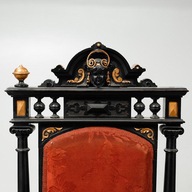 Nine items in Neo Renaissance style, late 19th century.