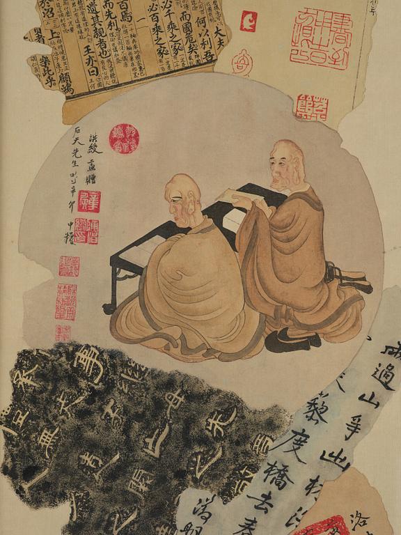 Okänd konstnär, Bapomålningar, två stycken, Kina, 1900-tal.