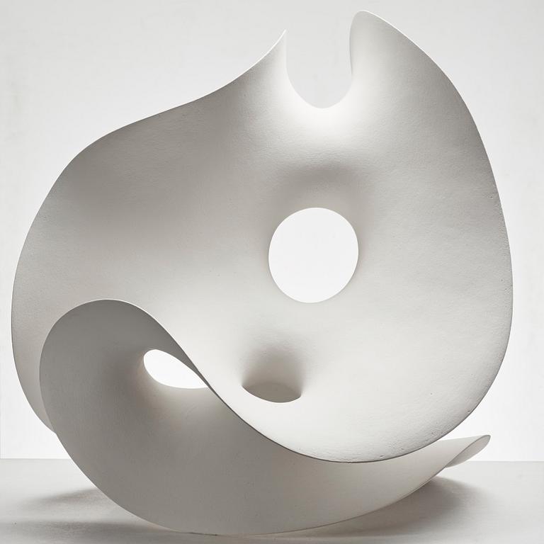 Eva Hild, a white stoneware sculpture, "Loop 649", Sweden 2005.