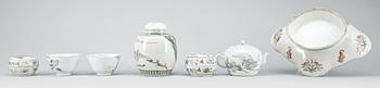 PARTI PORSLIN, 7 delar, Kina, 1800/1900-tal.