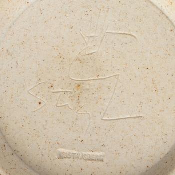 Stig Lindberg, a lidded stoneware bowl and a vase, Gustavsberg Studio 1963 and 1965.