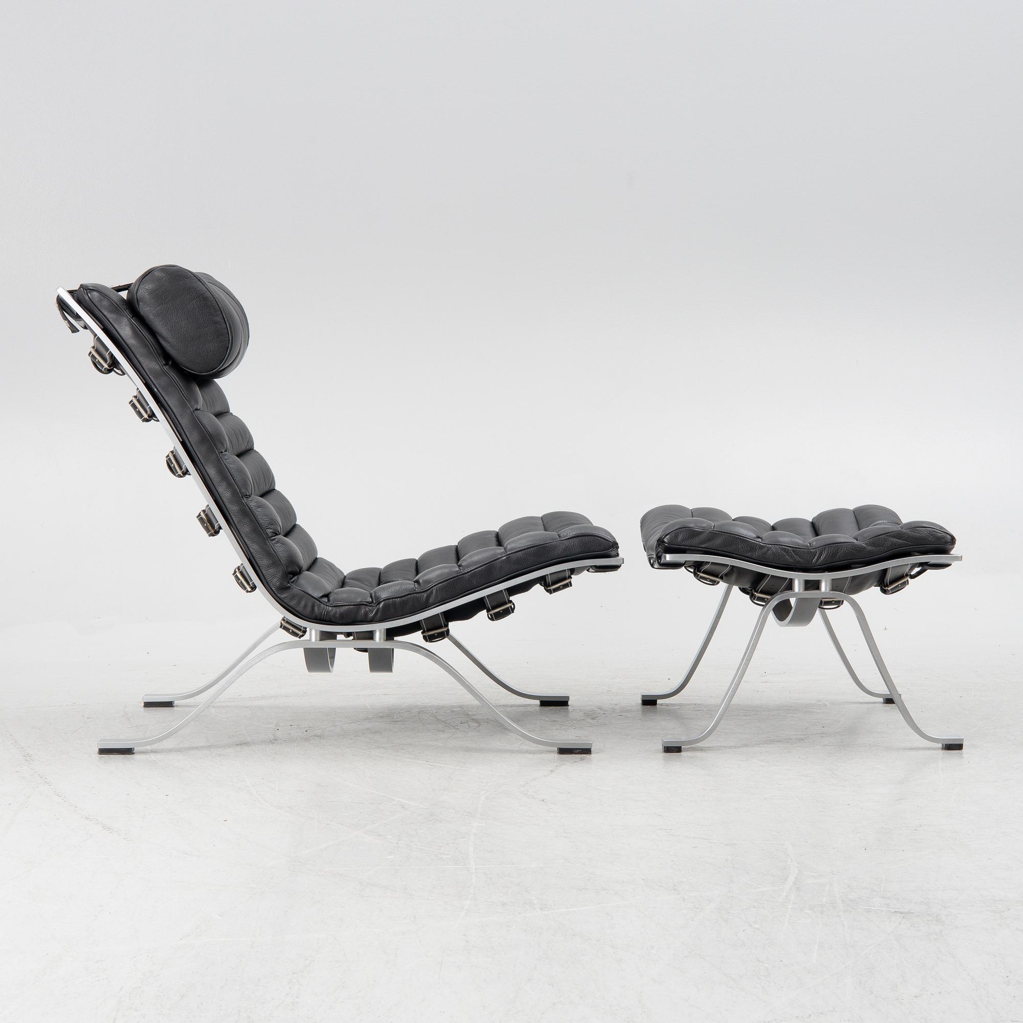 Arne Norell, "Ari", armchair with footstool, Norell Möbel AB.